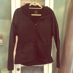 black nike dri-fit zip up